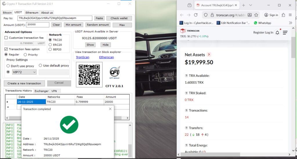 Fake USDT Sender